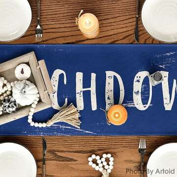 Vibrant Artoid Mode Football Table Runner for Home Decor