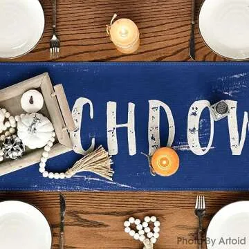 Vibrant Artoid Mode Football Table Runner for Home Decor