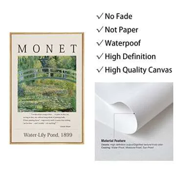 Zzuyi Monet Canvas Print Wall Art for Home Decor