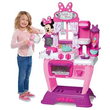 Disney Junior Minnie Mouse Happy Helpers Brunch Café Play Kitchen Set - Fun for Kids!