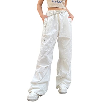 KMBANGI Women Baggy Cargo Pants - Trendy Low Waist Wide Leg Sweatpants