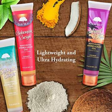 Tree Hut Shea Moisturizing Hydro-Light Gel, Ultra Hydrating for Nourishing Essential Body Care, Island Bliss, 6 Fluid Ounce