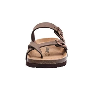 CUSHIONAIRE Women's Luna Cork Footbed Sandal With +Comfort BROWN 9