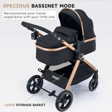 Accombe Stylish Convertible Baby Stroller for Infants