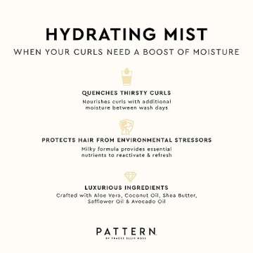 PATTERN Beauty by Tracee Ellis Ross Hydrating Mist w Avocado Oil for Curly Hair 3a-4c, Travel Size, 3 fl oz