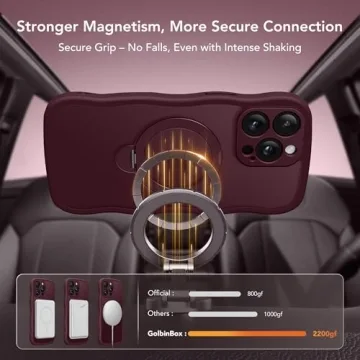 GolbinBox iPhone 15 Pro Max Case with Magnetic Stand