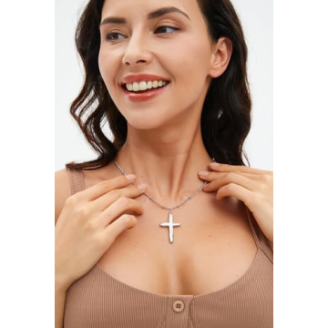 Iutymu Nature Freshwater Pearl Cross Necklace Luxury Jewelry