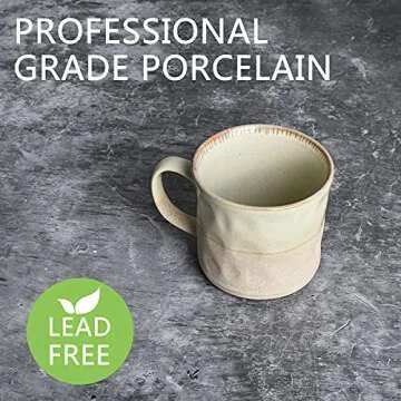 Bosmarlin Large Ceramic Coffee Mug, Big Tea Cup for Office and Home, 18 Oz, Dishwasher and Microwave Safe, 1 PCS (Green, 1)