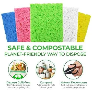 AIRNEX Eco-Friendly Biodegradable Dish Sponges Pack of 32