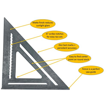 Swanson T0108 Big 12 Speed Square for Woodworking Enthusiasts