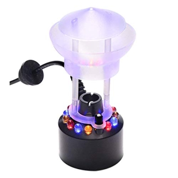 Halloween Party Mist Maker,Ultrasonic Mist Maker Fogger with Waterproof Frame 12 LED Red Yellow and ...