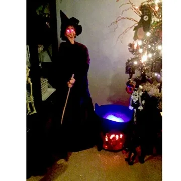 Halloween Mist Maker with LED Lights for Spooky Decor