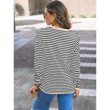 Shop LILLUSORY Women's Oversized Striped Sweater for Fall