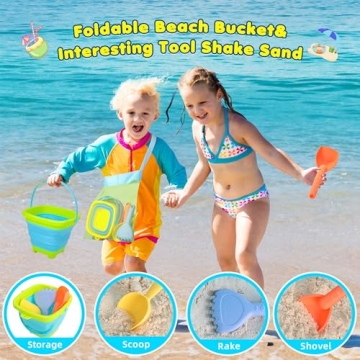 Xgunion Collapsible Beach Bucket Set - Fun for Summer