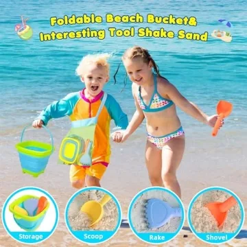 Xgunion Collapsible Beach Bucket Set - Fun for Summer