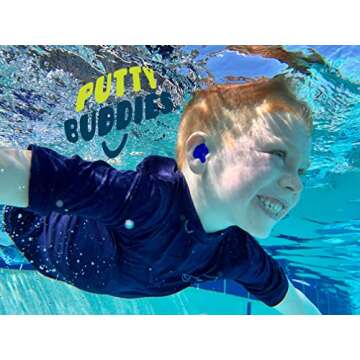 PUTTY BUDDIES Original Swimming Earplugs - Super Soft Moldable Plugs - Block Water - Comfortable - G...