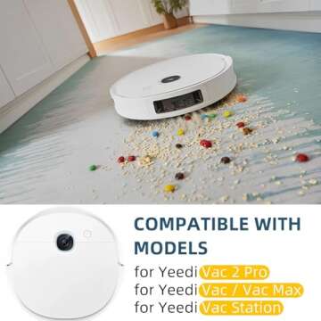 DVX34 Accessories Kit for Yeedi Vac 2 Pro/Vac/Vac Max/Vac Station Robot Vacuum Replacement Parts, 1 ...