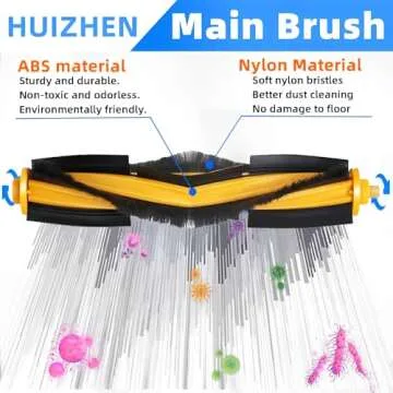 DVX34 Accessories Kit for Yeedi Vac 2 Pro/Vac/Vac Max/Vac Station Robot Vacuum Replacement Parts, 1 Main Brush, 4 Side Brush, 2 HEPA Filter, 2 Mop Pad, 4 Disposable Mop Pad, 2 Dust Bag