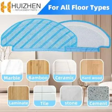 DVX34 Accessories Kit for Yeedi Vac 2 Pro/Vac/Vac Max/Vac Station Robot Vacuum Replacement Parts, 1 Main Brush, 4 Side Brush, 2 HEPA Filter, 2 Mop Pad, 4 Disposable Mop Pad, 2 Dust Bag