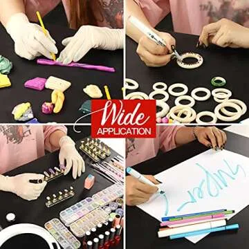 LEOBRO Silicone Mat, 23.4”x 15.6” Large Silicone Mats for Resin Crafts, Playdough Mat, Thick Silicone Sheet for Resin Molds, Nonstick Clay Mat, Silicone Craft Mat for Epoxy Resin, Black Silicone Mat