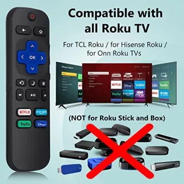Replacement Remote Control for Roku TVs - Pack of 2