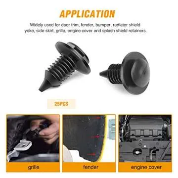 GOOACC Interior Door Panel Clips for Ford & Chrysler – Pack of 25