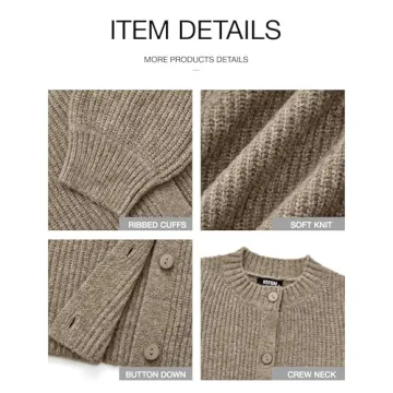 BTFBM Women's Chunky Knit Fall Cardigan - Stylish and Cozy Outerwear