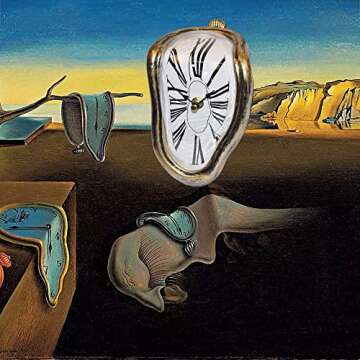FAREVER Melting Clock, Salvador Dali Watch Melted Clock for Decorative Home Office Shelf Desk Table ...