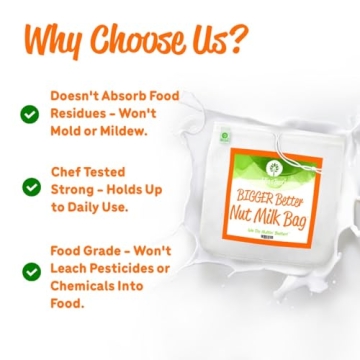 Bigger Better Nut Milk Bag for Homemade Milks & Yogurt