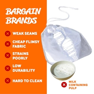 Bigger Better Nut Milk Bag for Homemade Milks & Yogurt