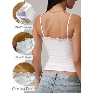 Stylish Starrylion Padded Lace Camisole Top for Women