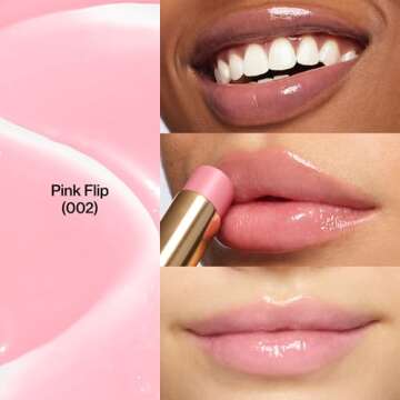 REVLON Super Lustrous Glass Shine Balm - Hydrating Tinted Lipstick, Pink Flip