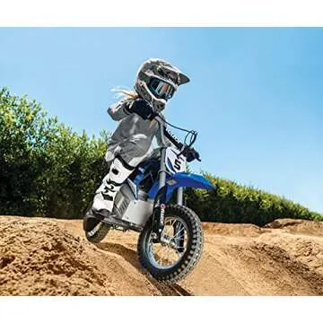 Razor MX350 Dirt Rocket Electric Motocross Off-Road Bike for Young Riders, Up to 14 MPH, 30 Minutes ...