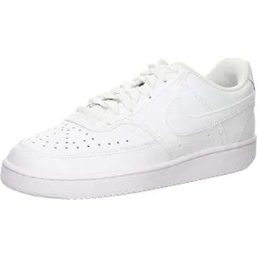Nike Women's Court Vision Low Sneaker, White, 8 Regular US