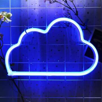 Cloud Neon Sign - USB or Battery Powered Home Decor