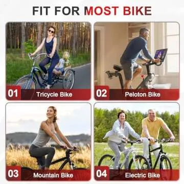 BLUEWIND Oversized Bike Seat, Wide Bicycle Saddle Novel Backrest Design for Electric Bike, Universal Fit Exercise or Road Stationary Bike Seat Cushion for Men & Women (Black)