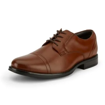DOCKERS Men's Garfield Dress Shoes - Tan Cap Toe Oxfords