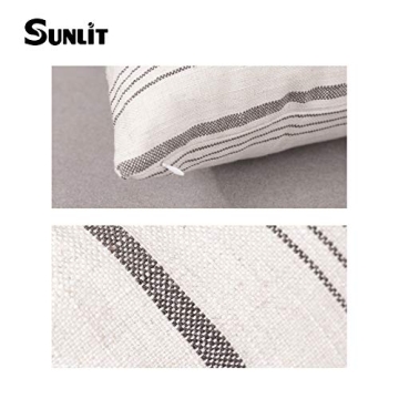 Sunlit Farmhouse Striped Throw Pillow Covers Set of 2