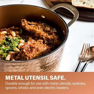 Gotham Steel Hammered Copper Collection – 20 Piece Premium Pots and Pans Set Nonstick Ceramic Cookware + Bakeware Set for Kitchen, Induction/Dishwasher/Oven Safe, Healthy and Non Toxic