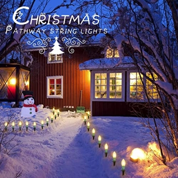 C9 Christmas Lights Outdoor for Pathway and Yard