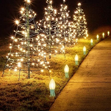 C9 Christmas Lights Outdoor for Pathway and Yard