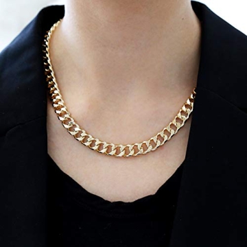 14K Gold Cuban Link Necklace Unisex Luxury Jewelry