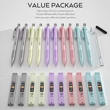 Nicpro Mechanical Pencils Set for Students and Artists