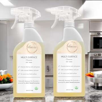 naturally it's clean Multi-Surface Cleaner Ready To Use Spray| 24 Oz Spray Bottle | 2- Pack
