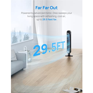 Dreo Smart Tower Fan with Remote Control and Oscillation