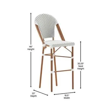 Buy Flash Furniture Lourdes Bistro Bar Stools Set of 2