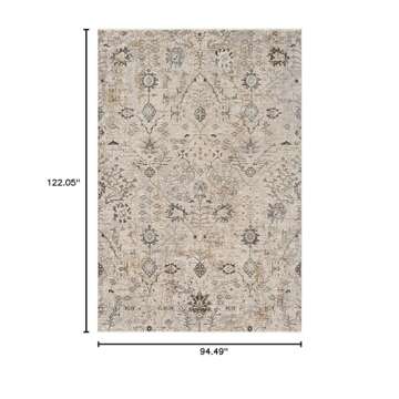 Hauteloom Claydon Boho Vintage Traditional Oushak Area Rug - Farmhouse Oriental Floral Damask Carpet...