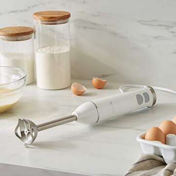 Amazon Basics Multi-Speed Immersion Hand Blender - White