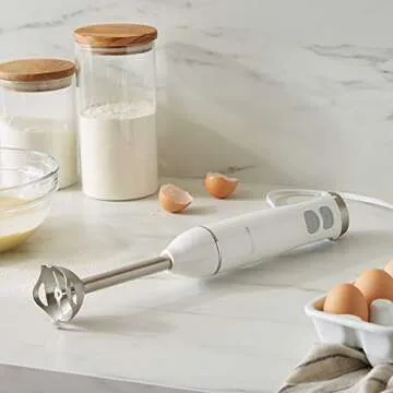 Amazon Basics Multi-Speed Immersion Hand Blender - White