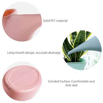 MOCOHANA Plant Watering Can, High-Grade Plastic Watering Can, Lovely Indoor Outdoor Pour Store Watering Can with Long Spout, Watering Bottle, 1/2-Gallon for Garden, Plant, Flower (Pink, M)